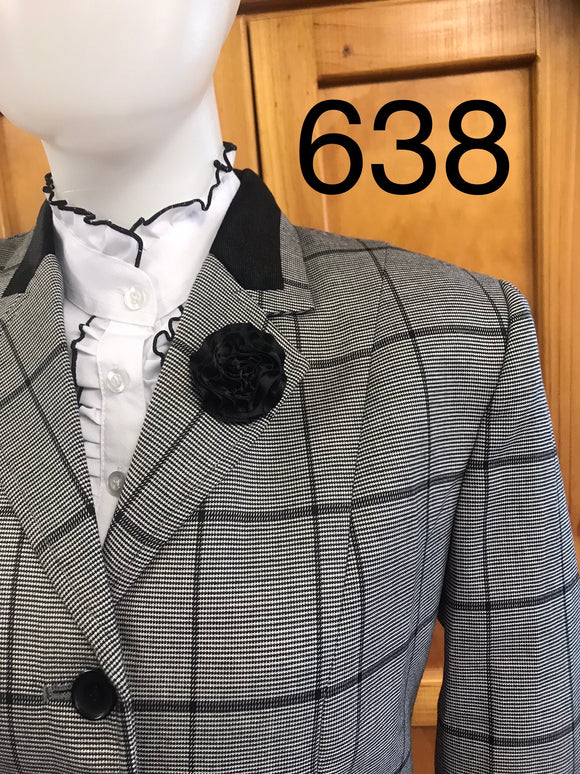 Grey & Black with Black Trim Adults Show Hunter Jacket (638)
