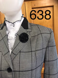 Grey & Black with Black Trim Adults Show Hunter Jacket (638)