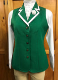 HRCAV Adult Riders Emerald Green & White Longline Vests (390)