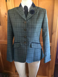 Olive & Black Check With Navy Trims (518) Adults Show Hunter Jacket
