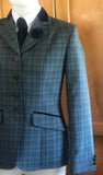 Olive & Black Check With Navy Trims (518) Adults Show Hunter Jacket