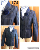 Navy & Cream Check Show Hunter Jacket Childs (174)
