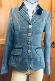 Powder Blue, Cream & Navy Check (573) Stunning New Show Hunter Jacket Childs