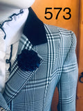 Powder Blue, Cream & Navy Check (573) Stunning New Show Hunter Jacket Childs