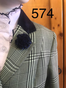 Mint Green, Cream & Dark Navy Check (574) Stunning New Show Hunter Jacket Childs
