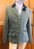 Mint Green, Cream & Dark Navy Check (574) Stunning New Show Hunter Jacket Childs