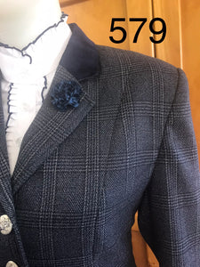 Bluey Grey, Cream & Navy Check (579) Stunning New Hunter Jacket