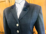 Bluey Grey, Cream & Navy Check (579) Stunning New Hunter Jacket