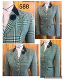 Green & White Check Lightweight  (588) Stunning New Hunter Jacket