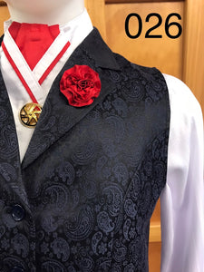 Navy Paisley Hrcav Adults Longline Vest (026) Adults Size 10 Only
