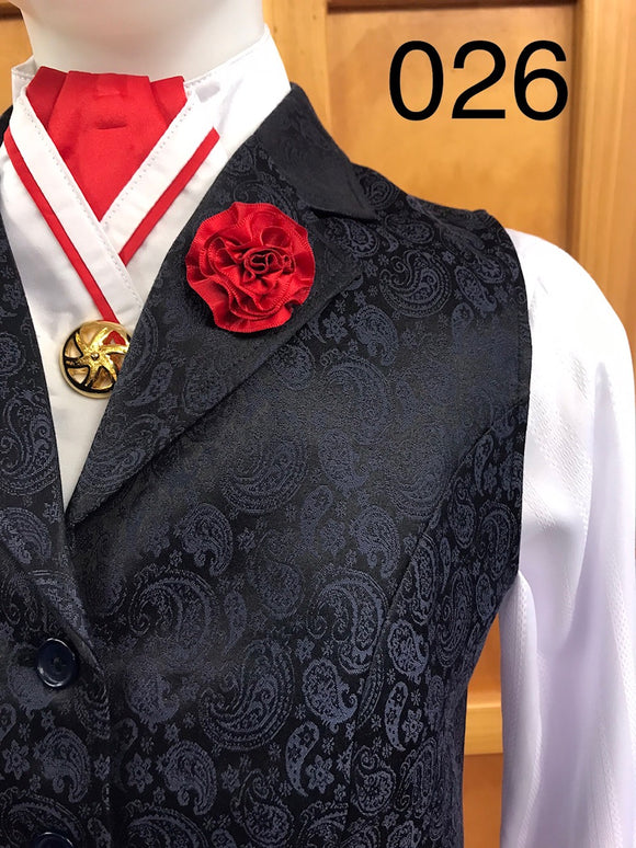 Navy Paisley Hrcav Adults Longline Vest (026) Adults Size 10 Only