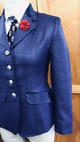 Stunning NEW Navy Check Show Hunter Or Open Jacket (608) Adults