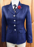 Stunning NEW Navy Check Show Hunter Or Open Jacket (608) Adults