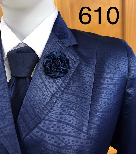 Navy Self Patterned Adults Show Hunter/Dressage Jacket (610)
