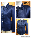 Navy Self Patterned Adults Show Hunter/Dressage Jacket (610)