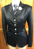 Black Self Patterned Adults Show Hunter/Dressage Jacket (611)