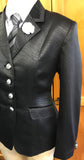Black Self Patterned Adults Show Hunter/Dressage Jacket (611)