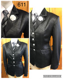 Black Self Patterned Adults Show Hunter/Dressage Jacket (611)