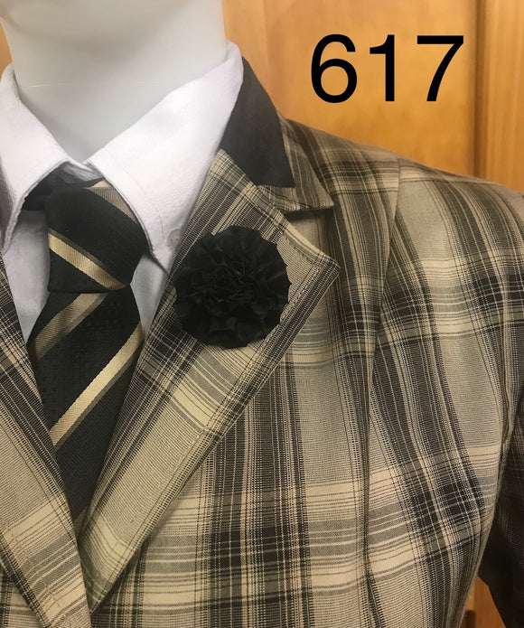 Beige And Black Check With Black Trims (617) Adults Show Hunter Jacket