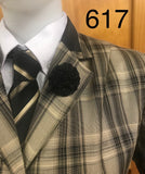 Beige And Black Check With Black Trims (617) Adults Show Hunter Jacket