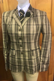 Beige And Black Check With Black Trims (617) Adults Show Hunter Jacket