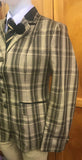 Beige And Black Check With Black Trims (617) Adults Show Hunter Jacket