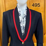 Leading Rein/ Led Class Stunning Navy & Red Adults Size 12 Jacket (495)