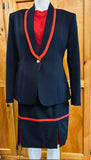 Leading Rein/ Led Class Stunning Navy & Red Adults Size 12 Jacket (495)