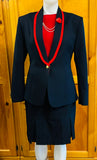 Leading Rein/ Led Class Stunning Navy & Red Adults Size 12 Jacket (495)