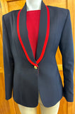 Leading Rein/ Led Class Stunning Navy & Red Adults Size 12 Jacket (495)