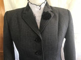 Black & Grey Gorgeous Tweed  Check Show Hunter Jacket Adults Size 8 Only (520)