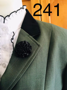 Olive Show Hunter Jacket With Black Trims Adults (241)