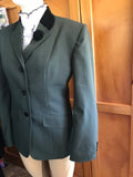 Olive Show Hunter Jacket With Black Trims Adults (241)