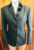 Olive Show Hunter Jacket With Black Trims Adults (241)