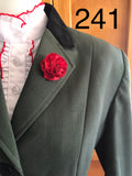 Olive Show Hunter Jacket With Black Trims Adults (241)