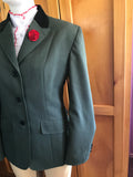Olive Show Hunter Jacket With Black Trims Adults (241)