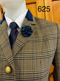 Navy, Mustard & Cream Check Adults Show Hunter (625)