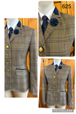 Navy, Mustard & Cream Check Adults Show Hunter (625)