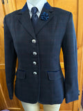 Navy, With Faint Red & Cream Check Show Hunter Jacket Adults (626)