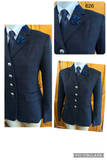 Navy, With Faint Red & Cream Check Show Hunter Jacket Adults (626)