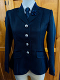 Navy & Black Patterned Show Hunter Jacket Adults (627)
