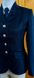 Navy & Black Patterned Show Hunter Jacket Adults (627)