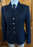 Navy and Faint Navy Check Adults Show Hunter Jacket (628)