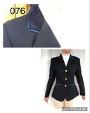 Navy With Fine Royal Blue Trims Open Or Dressage Jacket Childs (076)
