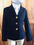 Navy With Fine Purple Trims Open Or Dressage Jacket Childs (082)