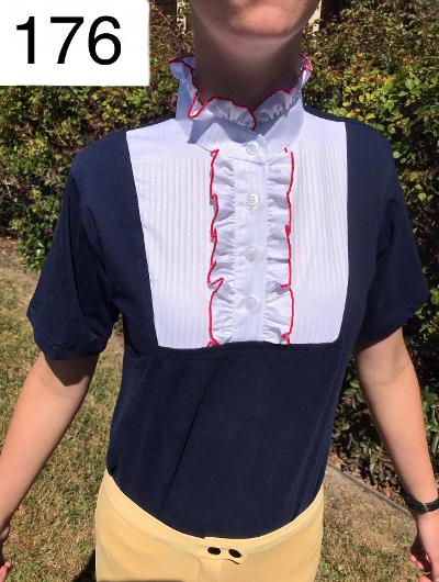 Navy, Red & White Ruffled T Shirts Childs (176)