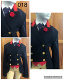 Clearance Navy With Red Velvet & Gold Trims Double Breasted Cutaway (018) Childs Size 14 ONLY