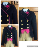 Clearance Navy With Full Hot Pink Trims Double Breasted Cutaway (019) Childs Size 4 ONLY