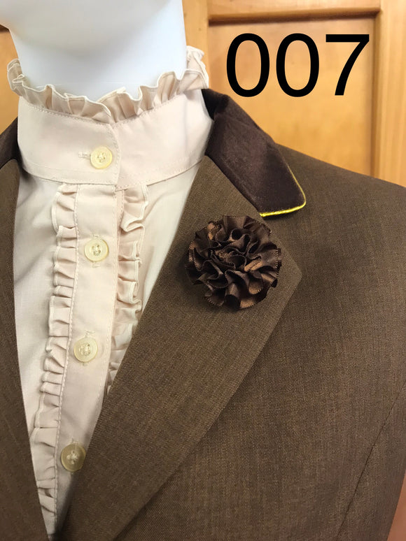 Chocolate Brown (Liver Chestnut) Vest With Brown Velvet & Gold Trim (007) Adults Size 20 Only