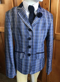 Sky Blue, Navy, Pale Pink and Cream Check (555) Childs Show Hunter Jacket